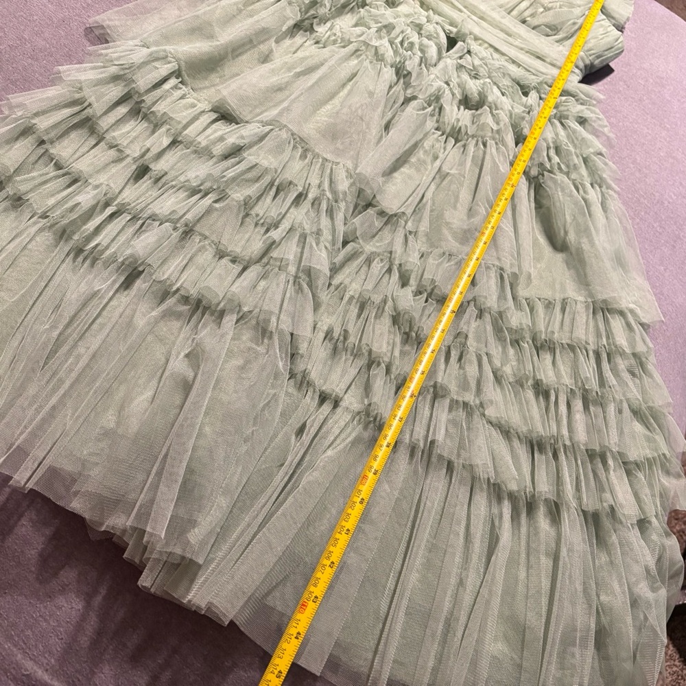 B Darlin Green Ruffled Tiered Maxi Gown - Picture 13 of 16